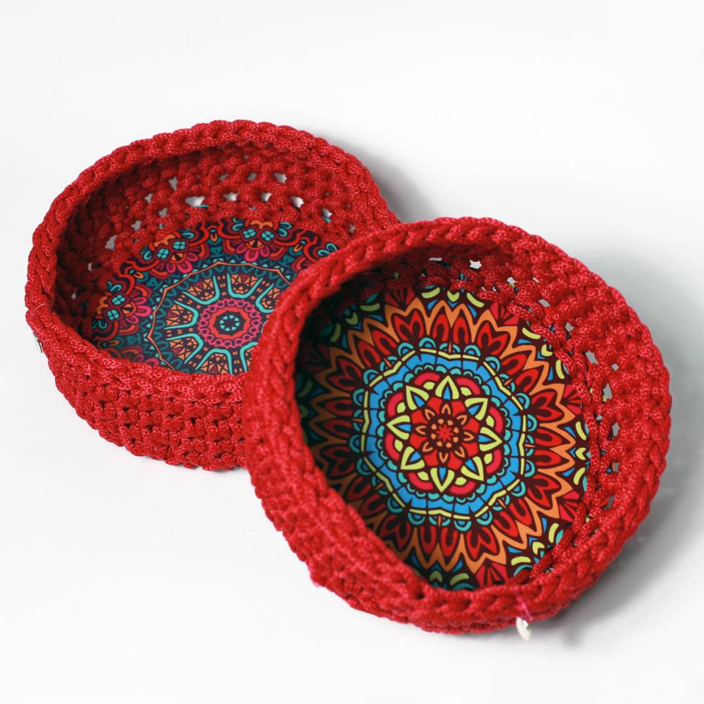 Χειροποίητα καλαθάκια "Mandala Fire"