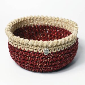 Χειροποίητο καλαθάκι "Crimson Glow"