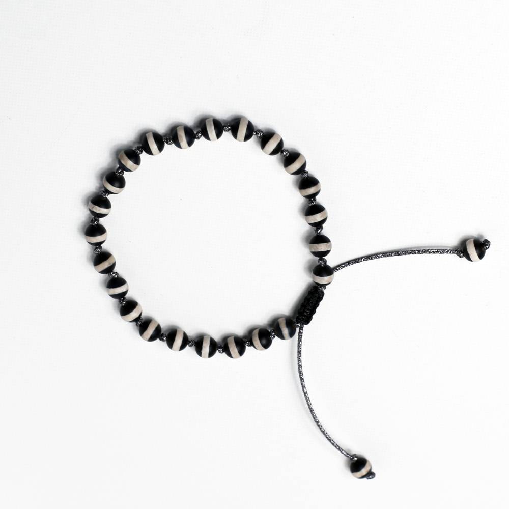 Χειροποίητο Βραχιόλι με Θιβετιανό Αχάτη – "Tibetan Eye"