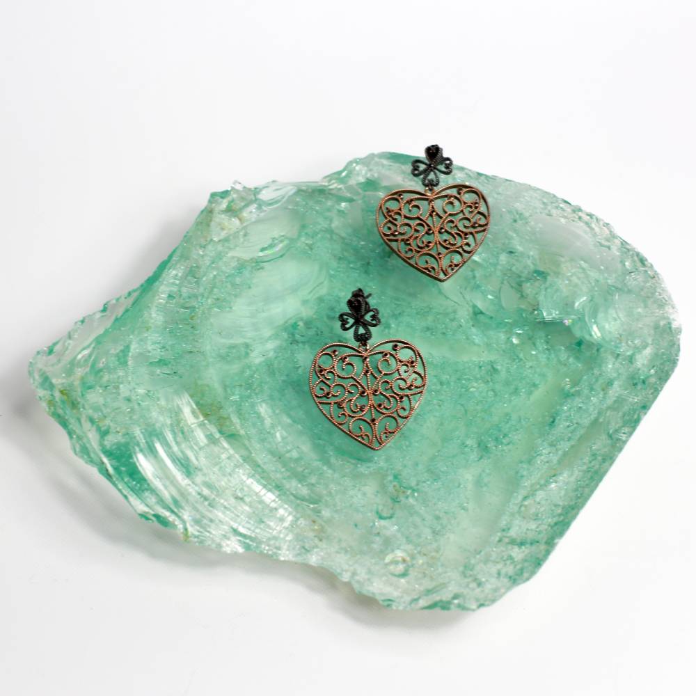 Σκουλαρίκια με καρδιά  – "Baroque Heart"